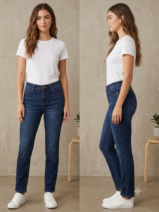 Forever 21 Denim - Forever 21 Women's Dark Denim Jeans Versatile Everyday Fit Classic Denim Size 28